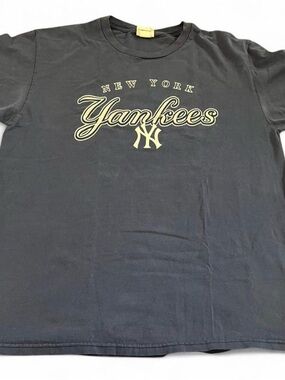 Men’s Vintage Lee Sport MLB New York Yankees Logo Navy Shirt Size L